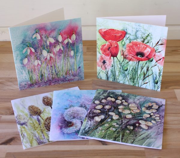 Flowers and Seedheads collection of greetings cards