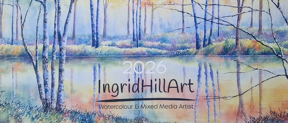 A beautiful 2026 calendar with an autumn woodland painting on the front cover.