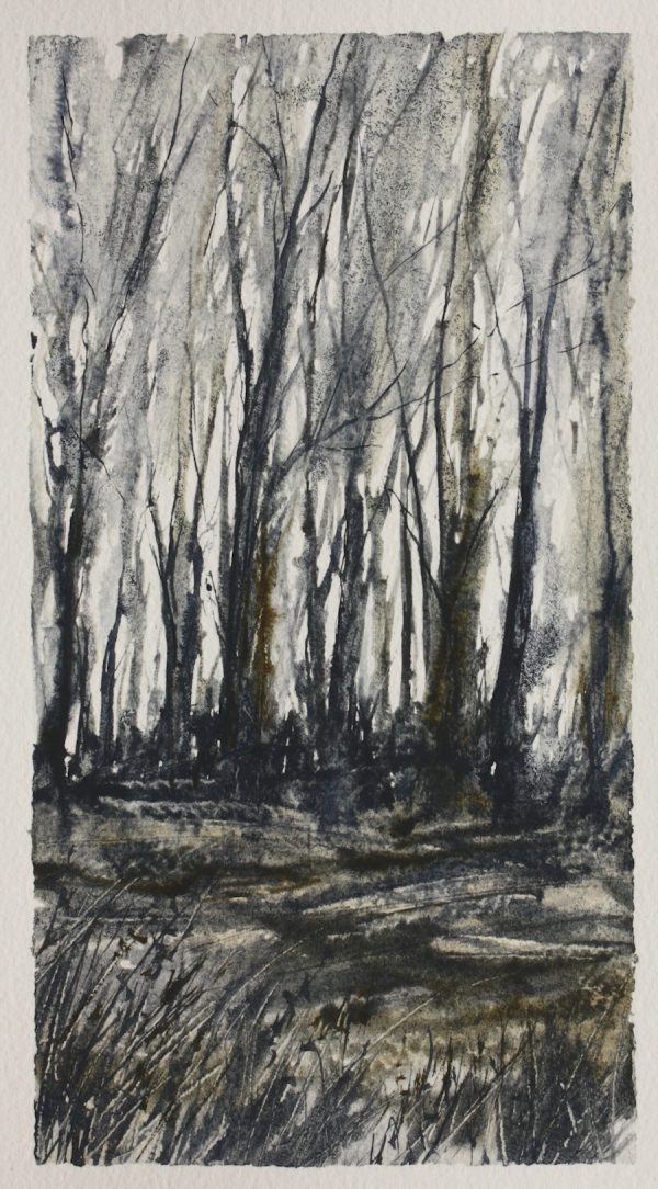 Winter - Woodland series Mixed Media Painting