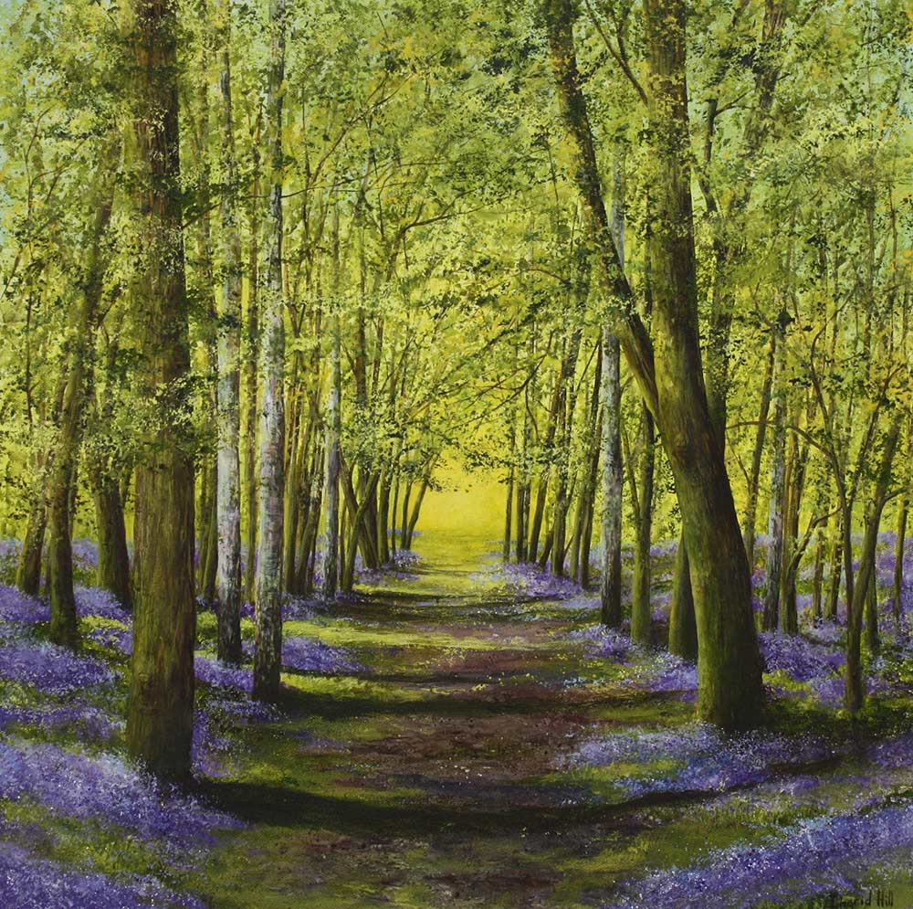 Bluebell wood painting