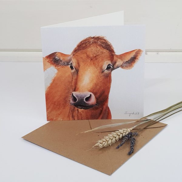 Betty - a Guernsey cow greetings card