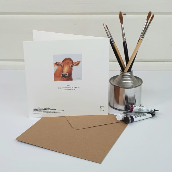 Betty - a Guernsey cow greetings card