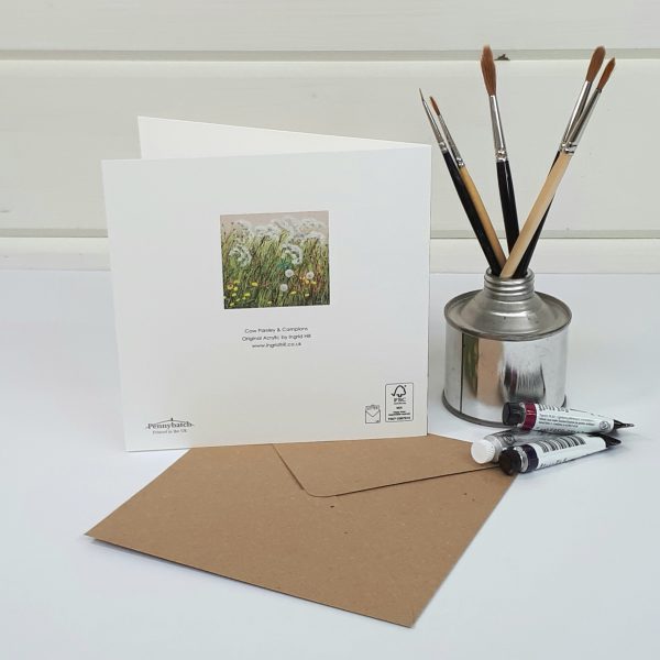 Cow Parsley and Campions - a floral greetings card