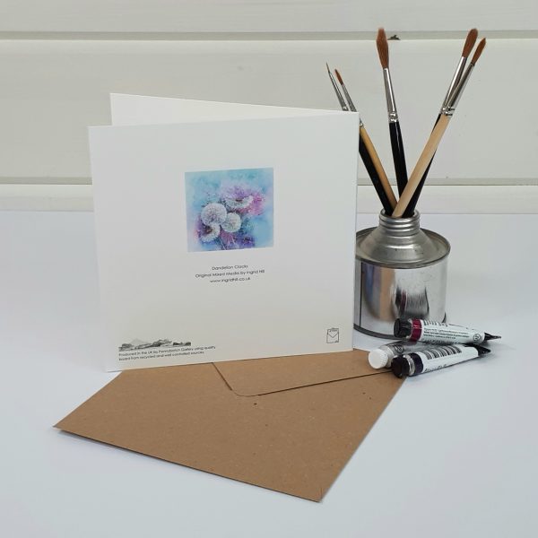 Dandelion Clocks - a floral greetings card