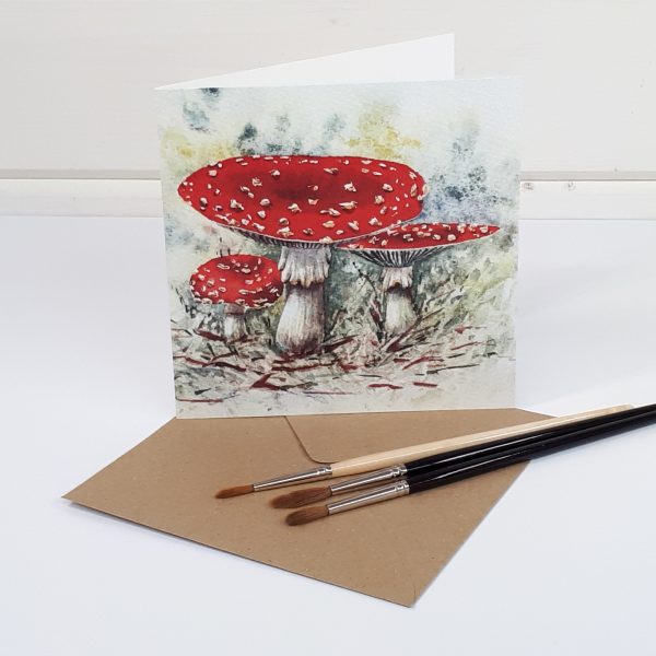 Fairy Stools - a toadstool greetings card