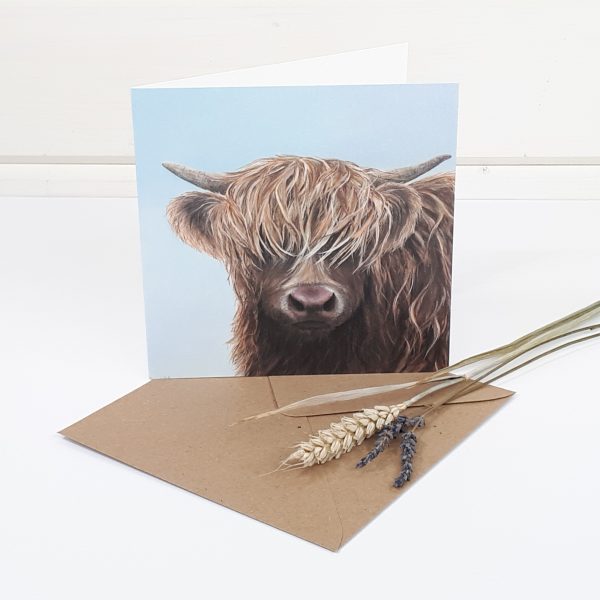 Hattie - a highland cow greetings card