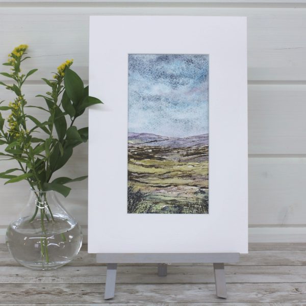 Heather Moor - Mini Landscapes Series, mixed media painting
