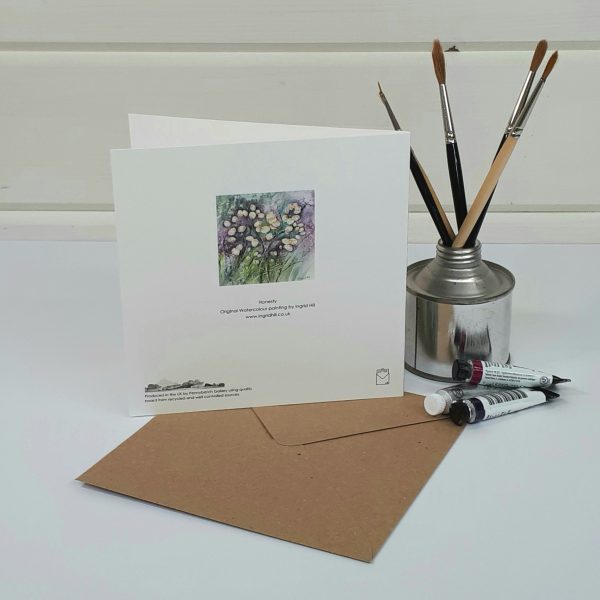Honesty - a floral greetings card