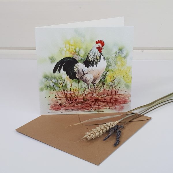 Rooster - a cockerel greetings card