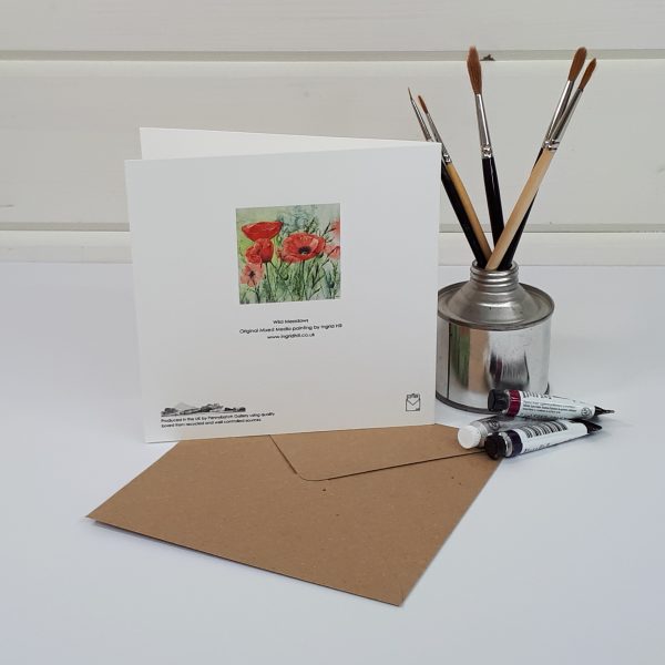Wild Meadows - a poppy greetings card