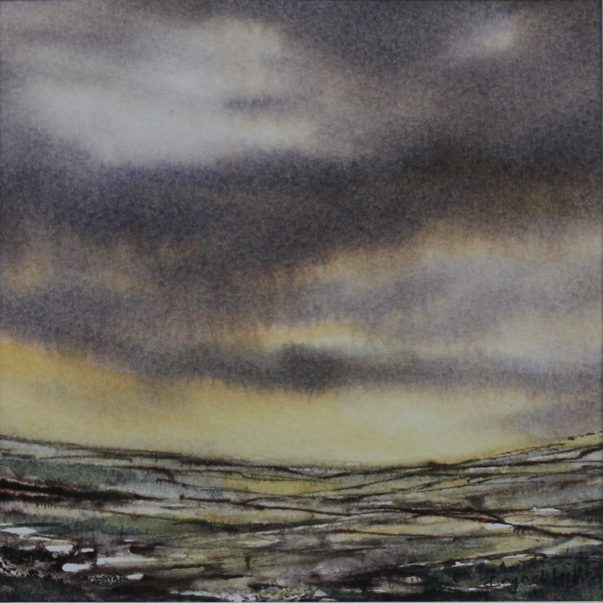 Stillness an atmospheric moorland painting