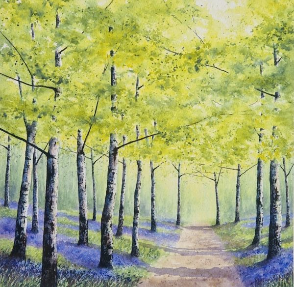 Bluebell woodland print